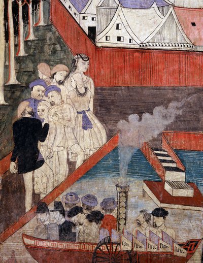 Foreign traders and Chinese merchants by Thai School