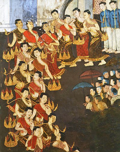 Group of young girls by Thai School