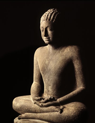 Meditating Buddha, Davaravati Period by Thai School