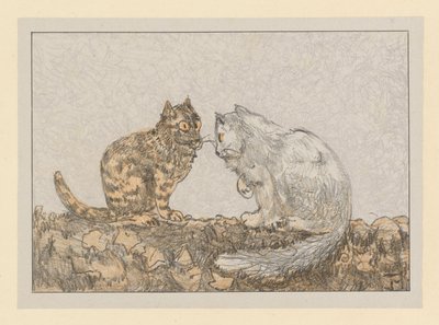 Two Cats on a Wall by Theo van Hoytema