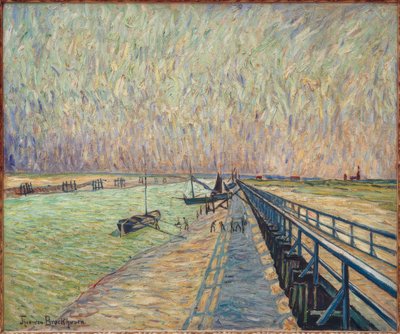 Landing Stage in Nieuport by Theo von Brockhusen