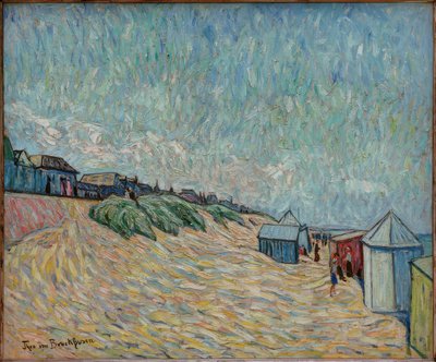 Beach Scene from Knocke by Theo von Brockhusen