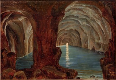 Blue Grotto on Capri by Theobald von Oer
