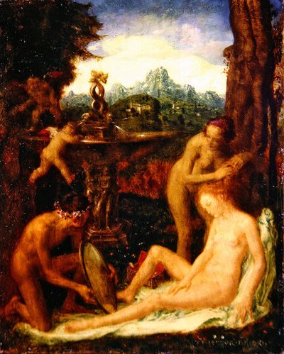 Venus at her Toilet by Theodor Baierl