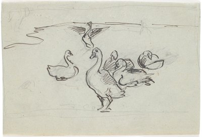 Study of Geese by Theodor Philipsen