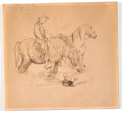 Watering Scene by Theodor Philipsen