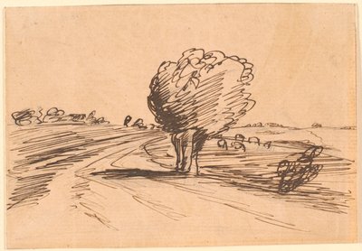 Road Bend with Willow Tree by Theodor Philipsen