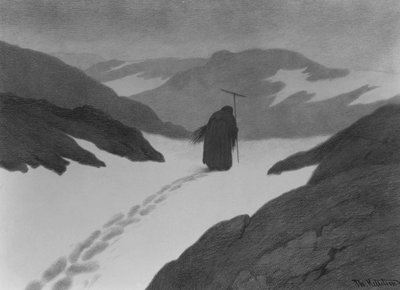 The Plague at the Mountain by Theodor Kittelsen