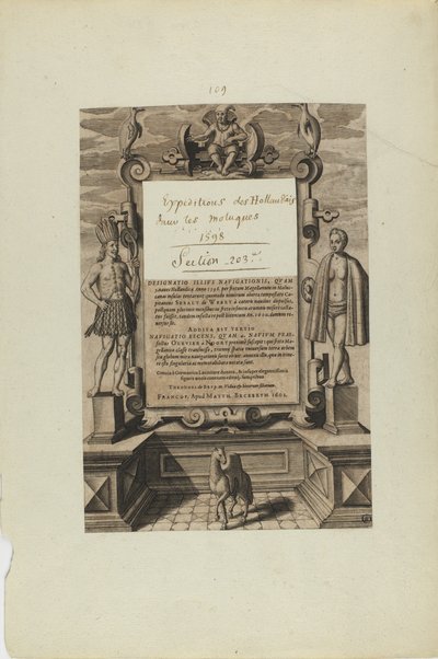 (Title Page) (from book, Americae) by Theodor de Bry