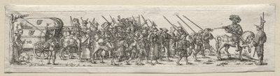 Soldiers on the March by Theodor de Bry