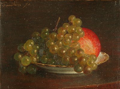 Grapes and an apple by Theodore Fantin Latour