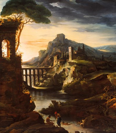 Evening: Landscape with an Aqueduct by Theodore Gericault