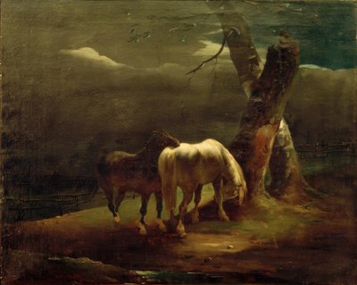 Horses in the Pasture by Theodore Gericault