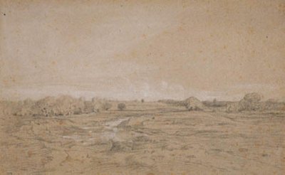 Landscape with Pond (Berri) by Theodore Rousseau