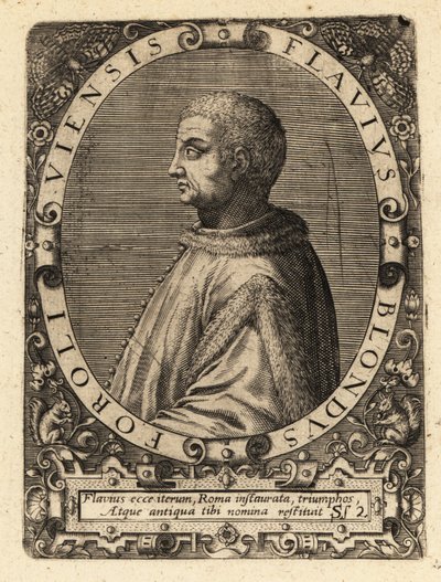 Flavio Biondo, Italian historian by Theodore de Bry