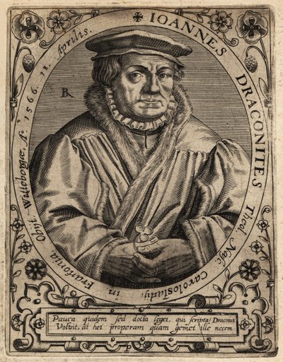 Johann Draconites by Theodore de Bry