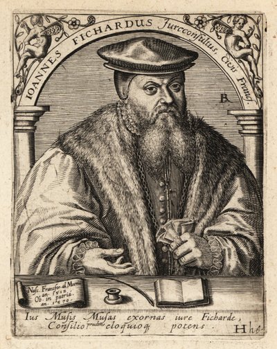 Johann von Fichard, German jurist by Theodore de Bry