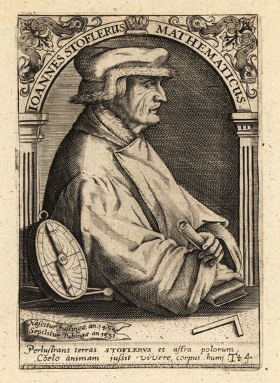 Johannes Stoffler, German mathematician by Theodore de Bry