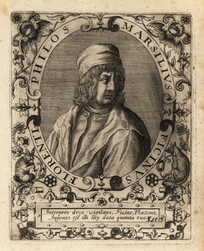 Marsilio Ficino, Italian scholar by Theodore de Bry