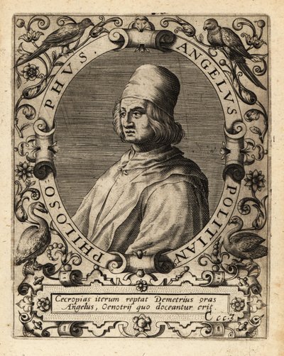 Poliziano, Italian Classical Scholar by Theodore de Bry