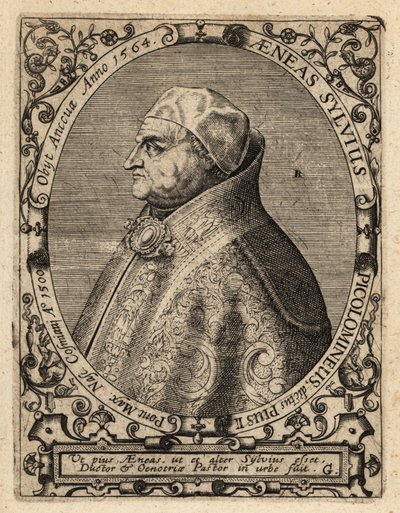 Pope Pius II by Theodore de Bry