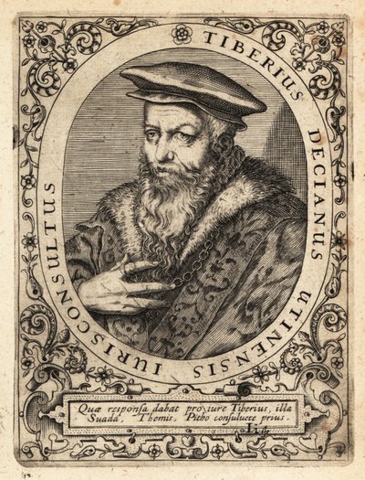 Tiberio Deciani, Italian Jurist by Theodore de Bry