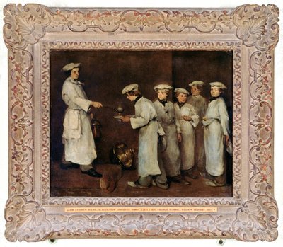 Kitchen Scene by Theodule Ribot