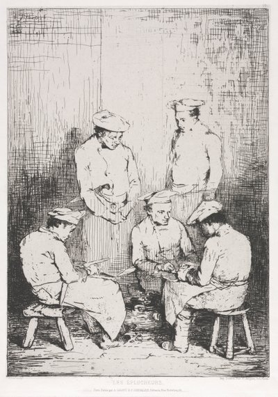 The Potato Peelers by Theodule Ribot