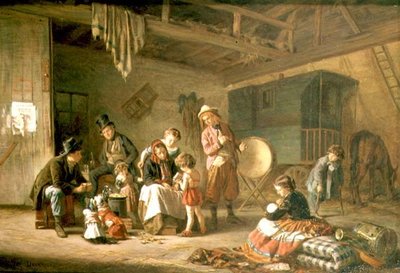 The Strolling Players by Theophile Emmanuel Duverger