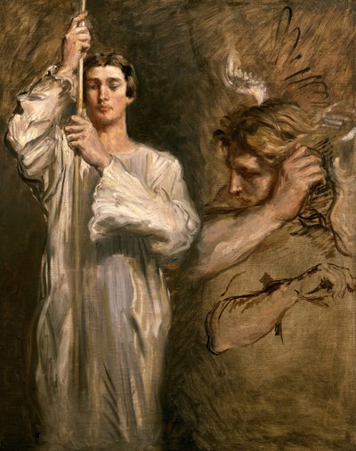 Young Man Holding a Cross by Théodore Chassériau