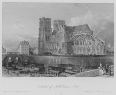 Cathedral of Notre-Dame, Paris by Thomas (after) Allom