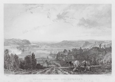 Nottingham, and its Environs (engraving) by Thomas (after) Allom