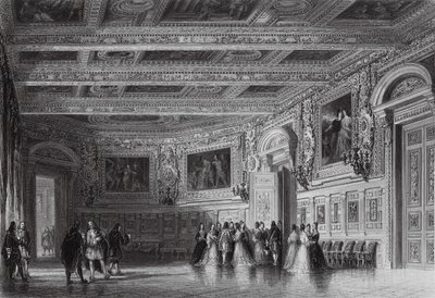 Saloon of Louis XIII, Fontainebleau by Thomas (after) Allom