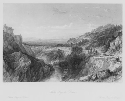 Thiers, Puy de Dome (engraving) by Thomas (after) Allom