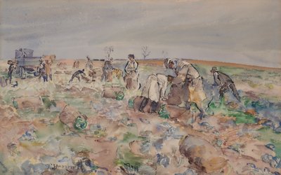 In the potato field by Thomas Barclay Hennell