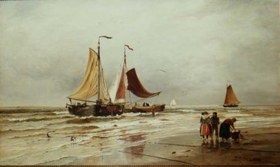 Fishing Trawlers by Thomas Bush Hardy