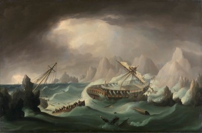 Shipwreck off a Rocky Coast by Thomas Buttersworth