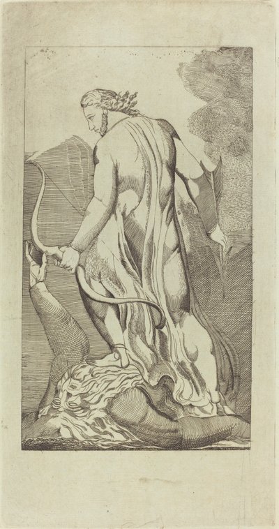 Christ Trampling Satan by Thomas Butts, Jr. after William Blake