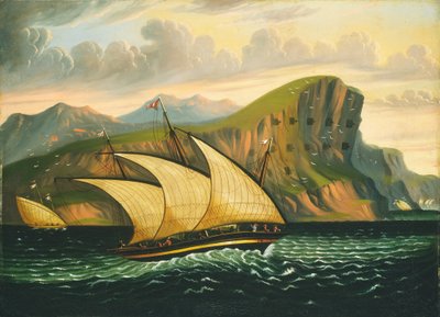 Felucca off Gibraltar, mid 19th century by Thomas Chambers