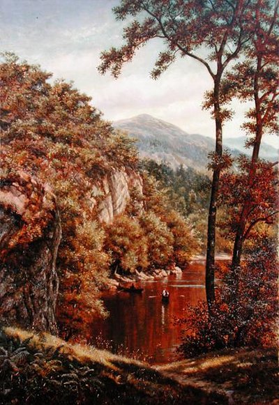 Summer Day on a Mountain Lake by Thomas Charles Farrer