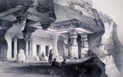 Ajunta sic, Vihara Cave Number Seven by Thomas Colman Dibdin