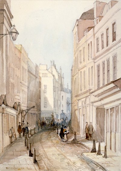 Paternoster Row, City of London by Thomas Colman Dibdin
