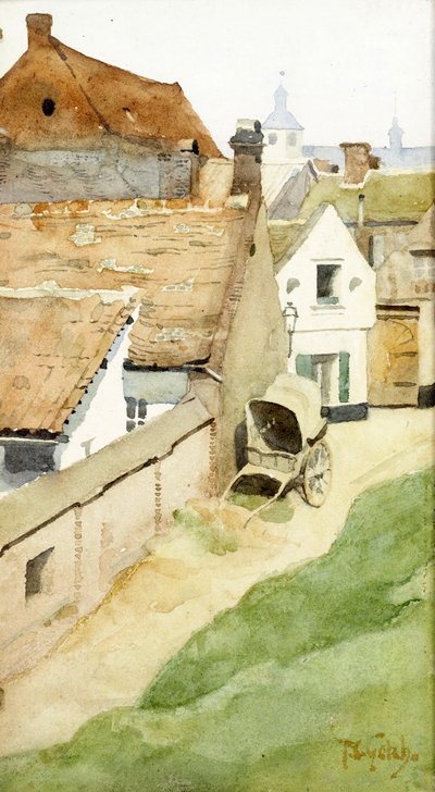 A Village Backstreet, c.1880 by Thomas Cooper Gotch