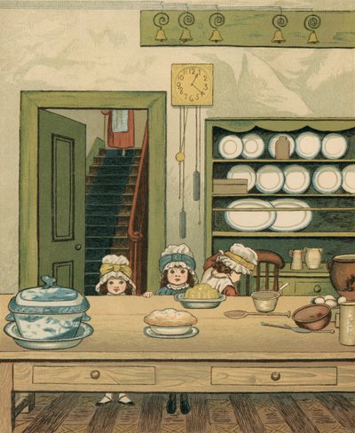Home Life: Children in the Downstairs Kitchen by Thomas Crane