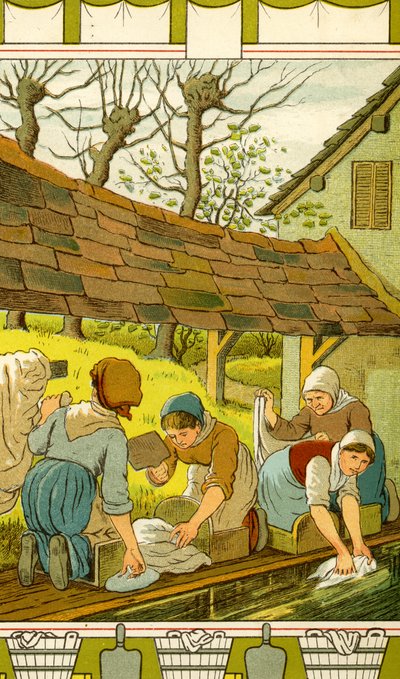 Washerwomen of Caen by Thomas Crane