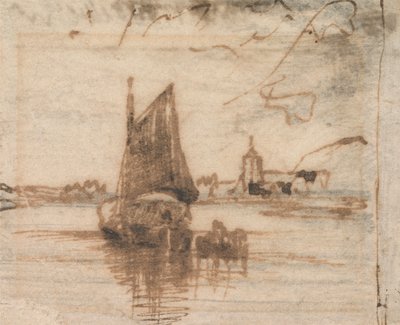 A Sailing Boat Becalmed by Thomas Creswick
