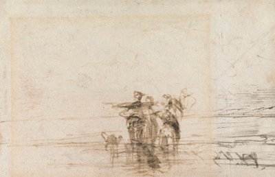 Shrimpers on the Shore by Thomas Creswick