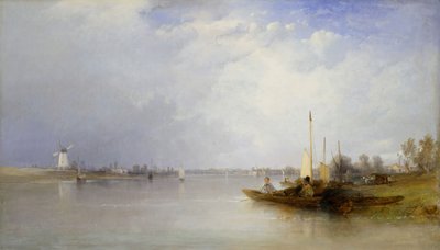 View Of The Thames At Battersea, 1834 by Thomas Creswick