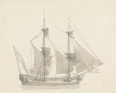 A Two Master in Sail by Thomas Daniell