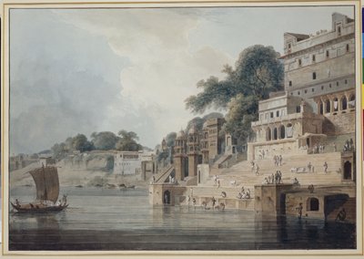 Dasasvamedha Ghat, Benares by Thomas Daniell